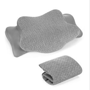 Gray Cervical Neck Pillow Cover-QUEEN
